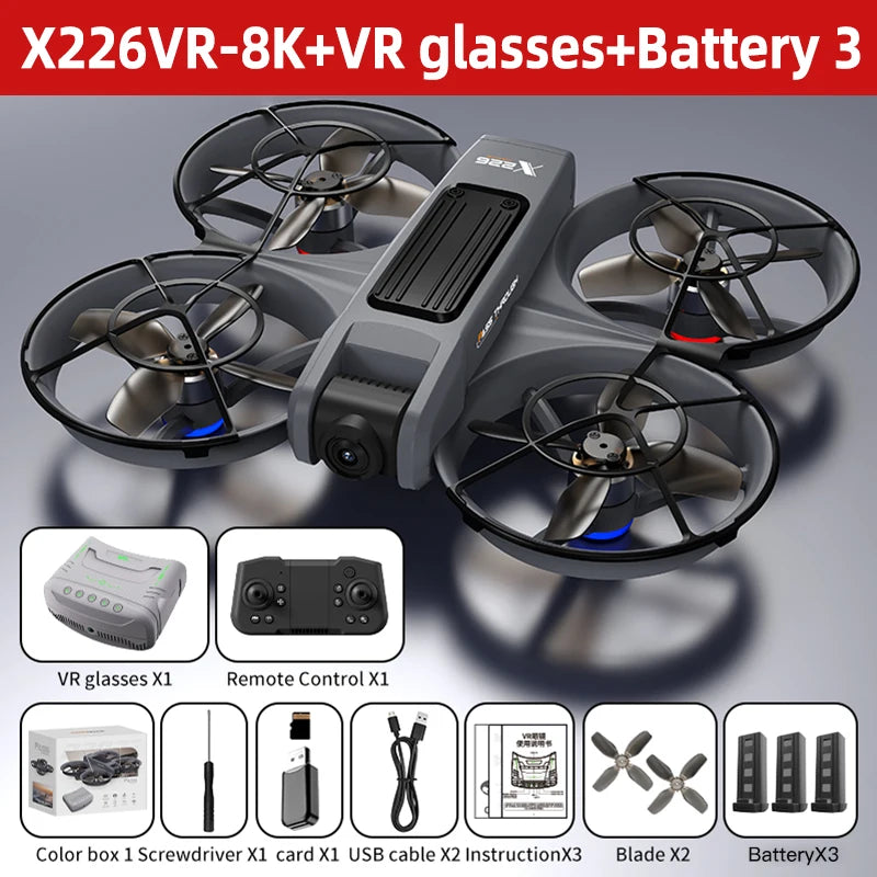 Mini Drone X226/X226VR Drones 4K professionnel Xiaomi Mijia Drone quadrirotor