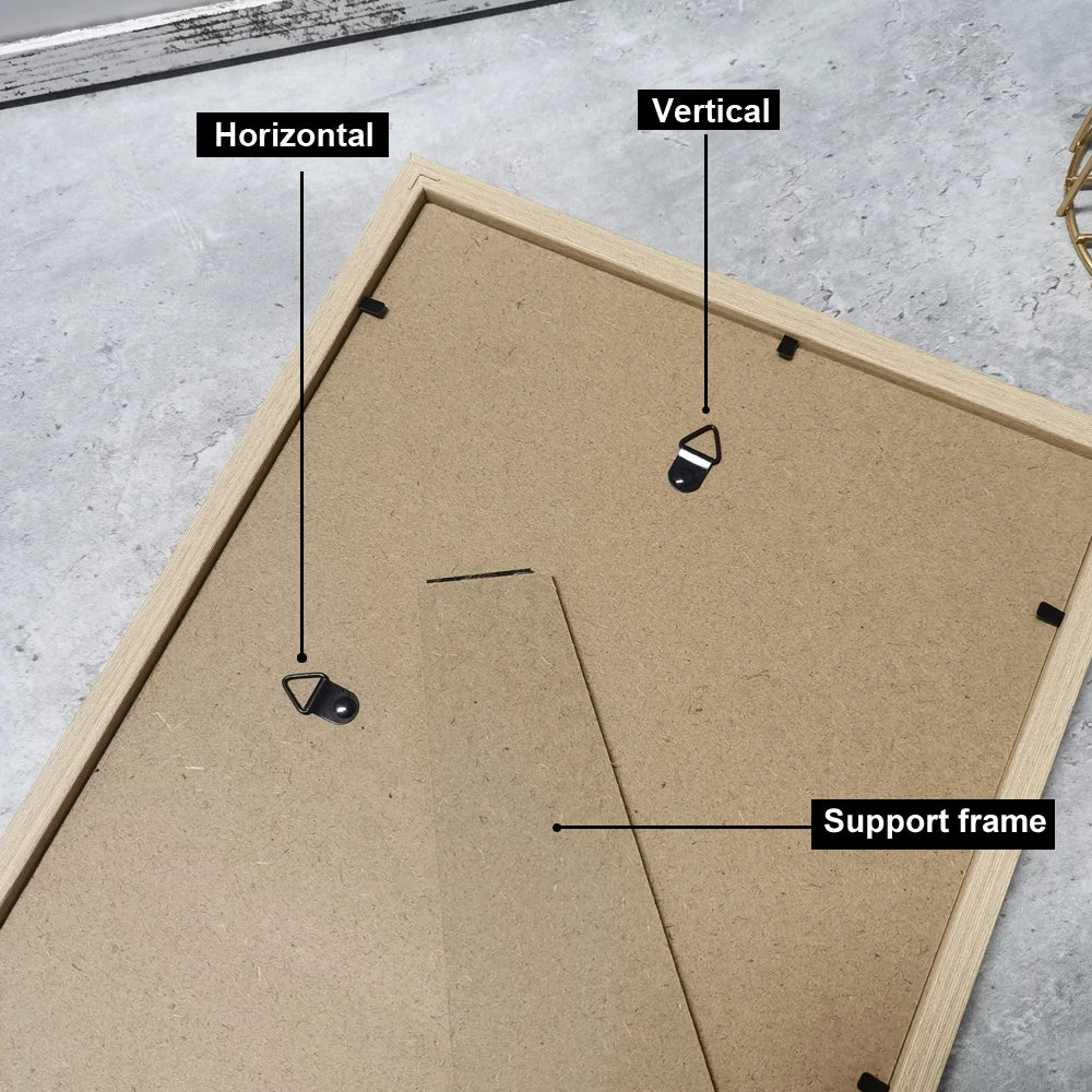 Cadre photo en bois pour mur, support de cadre photo, cadre de décoration, 10x15, 15x20, 20x25, A4, 3 pièces