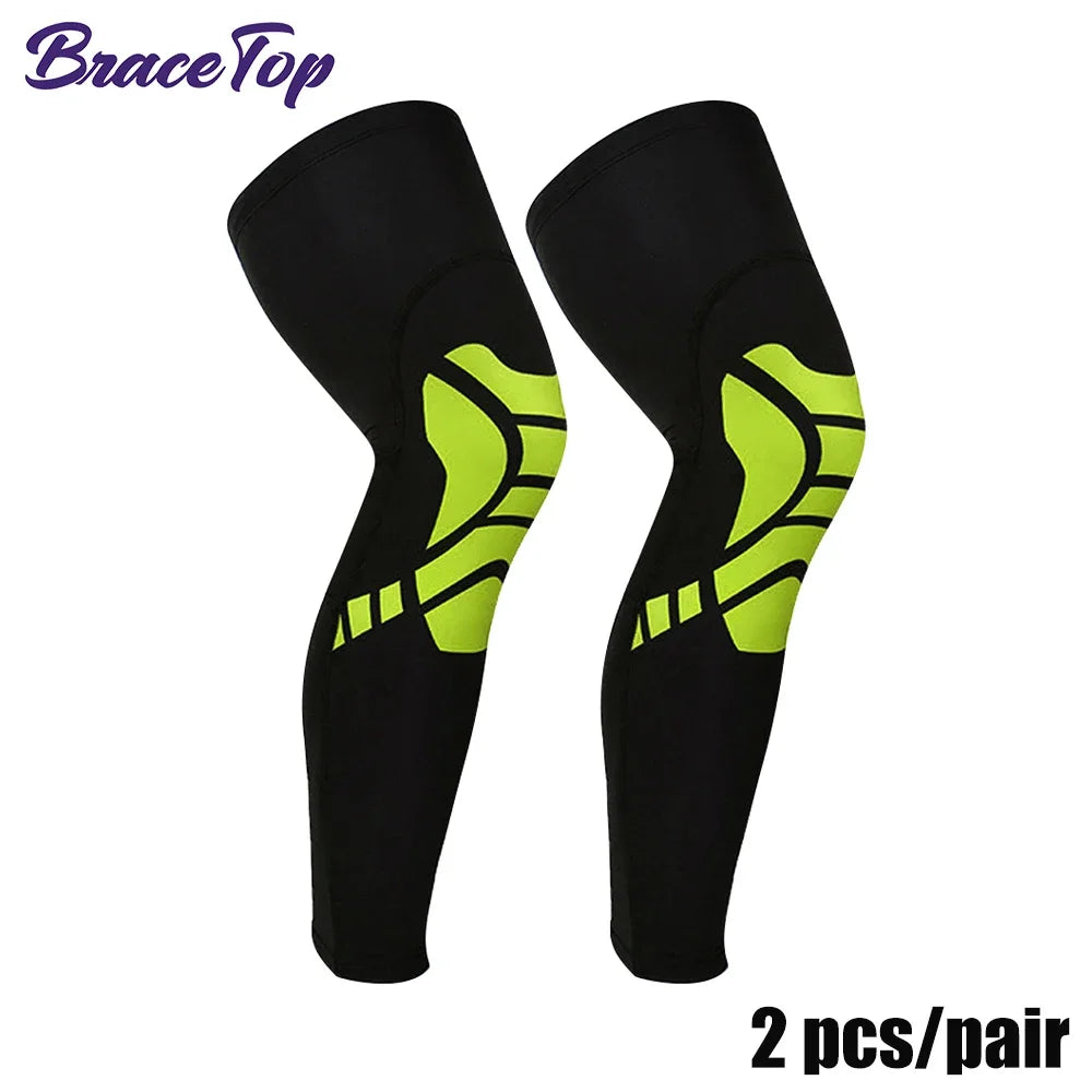 Chaussettes de compression longues pour hommes et femmes, genouillères de fitness antidérapantes, support pour cuisses, bas longs, manches pour cuisses