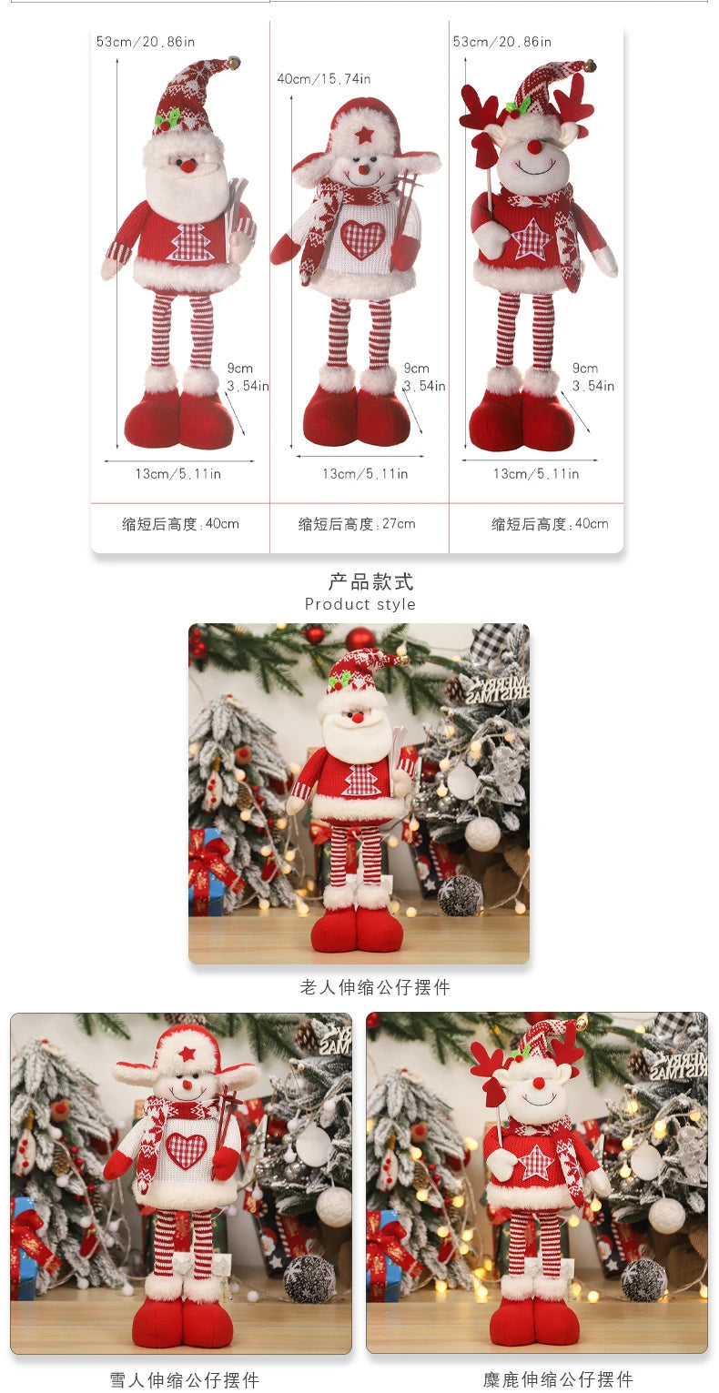 Grandes poupées de décorations de Noël pour enfants, ornements d'arbre de Noël