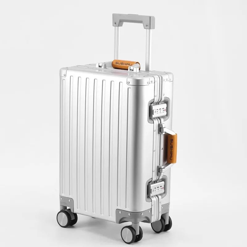 Valise tout en alliage d’aluminium et de magnésium – nouveau modèle 2025, bagage à main pour hommes et femmes, 20 et 24 pouces