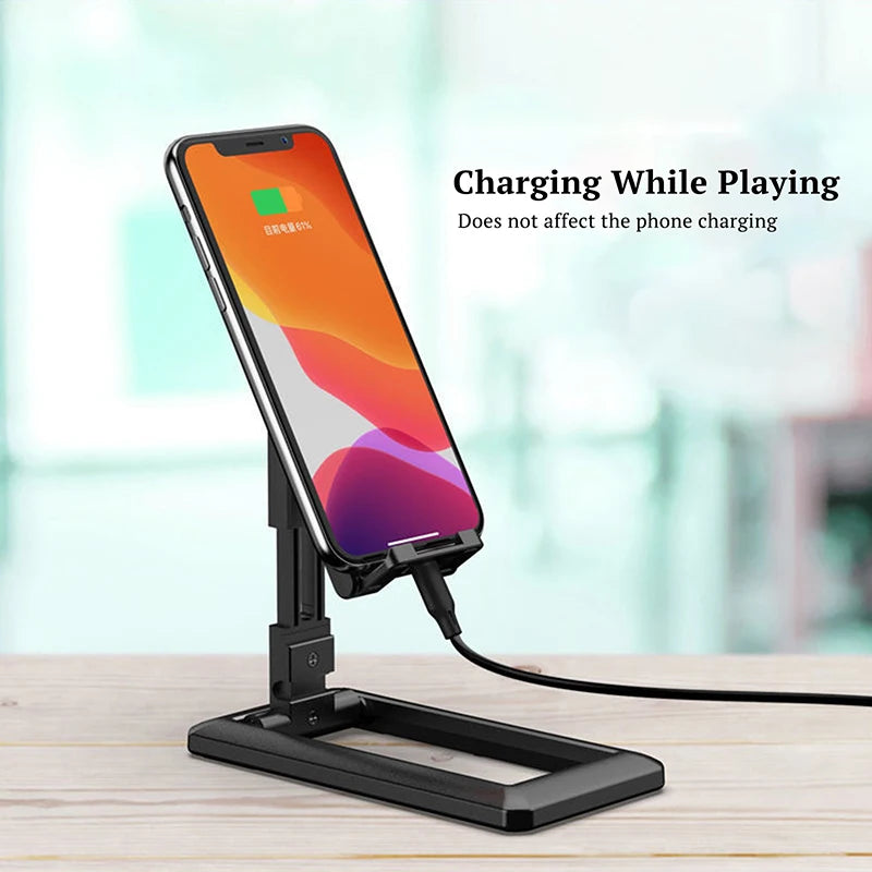 Support de téléphone de bureau pliable universel, support réglable pour Samsung, iPhone, Huawei, Xiaomi