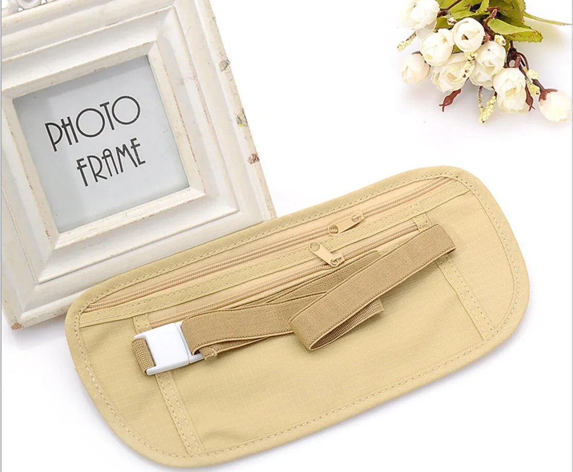 Pochette de voyage invisibles hommes et femmes, pour passeport, argent, portefeuille de sécurité GNE