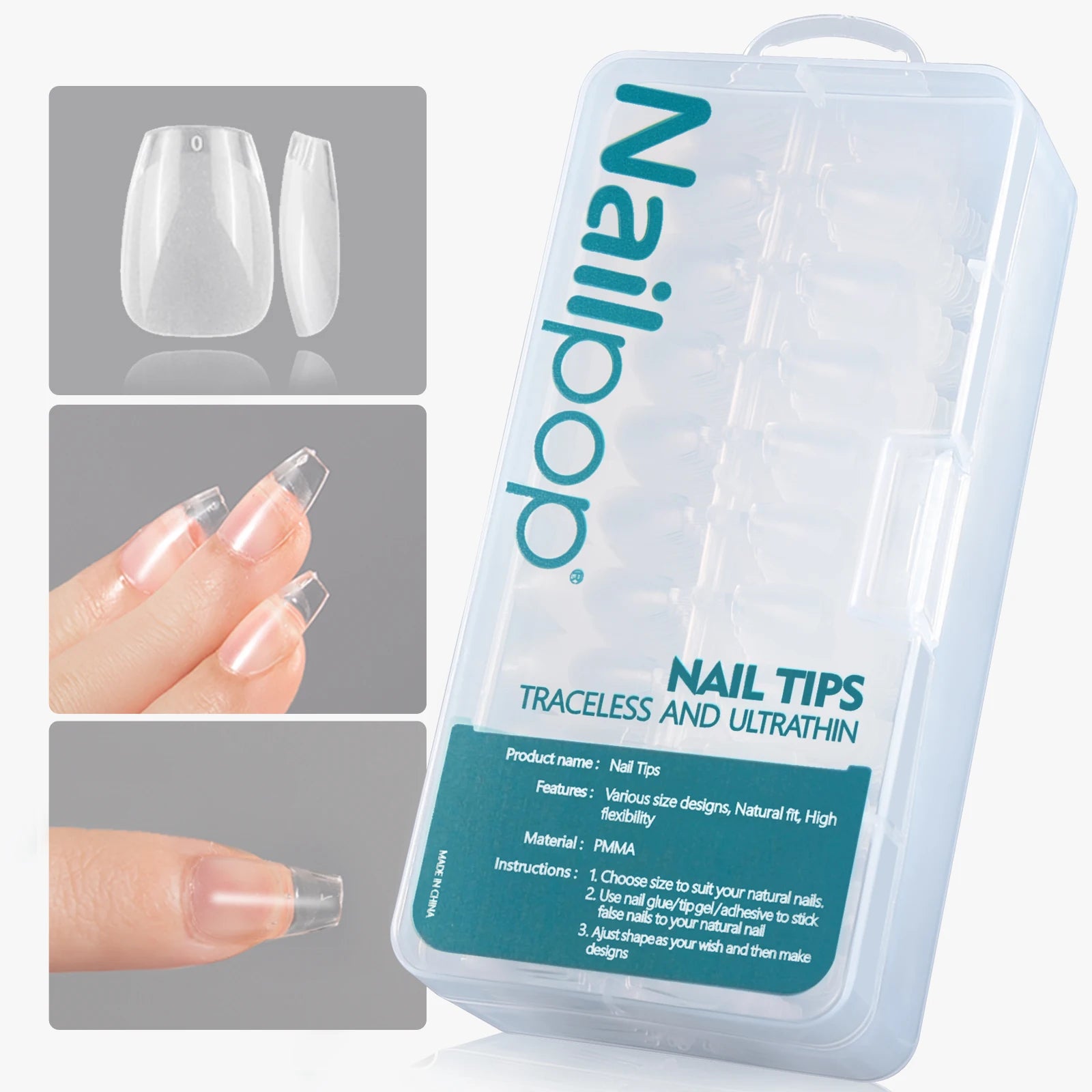 Faux Ongles Acrylique Nailpop PRO 600 pièces – Capsules Extension Multi-Formes