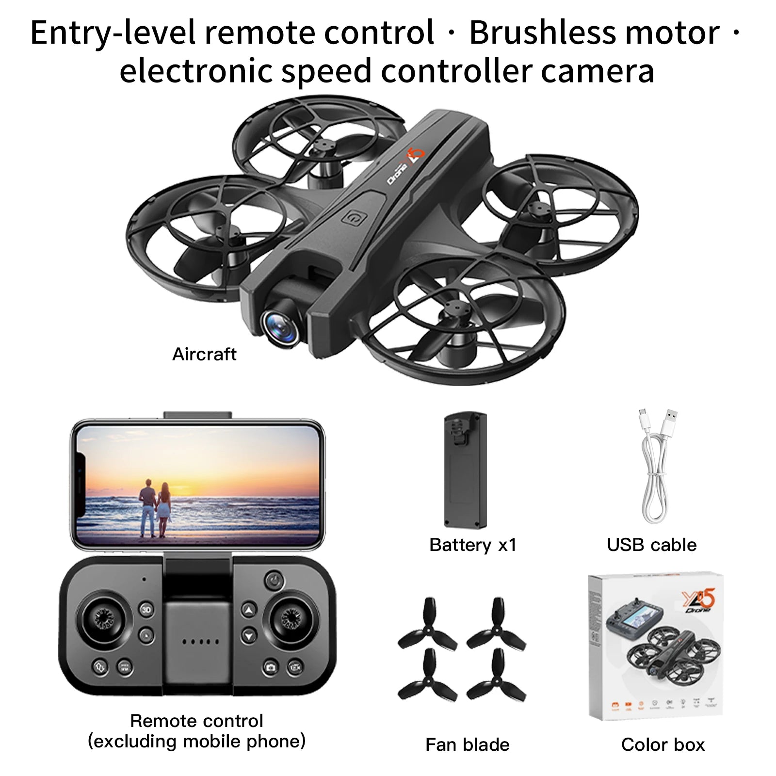 2025 YL05 Drone 8K HD avec Caméra et Écran – Quadcopter RC 360° Flip