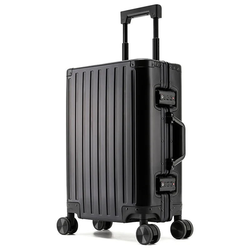 Valise rigide en alliage d’aluminium et de magnésium avec cadre en aluminium SUSHIMU – bagage à roulettes, 20, 24, 26 et 28 pouces