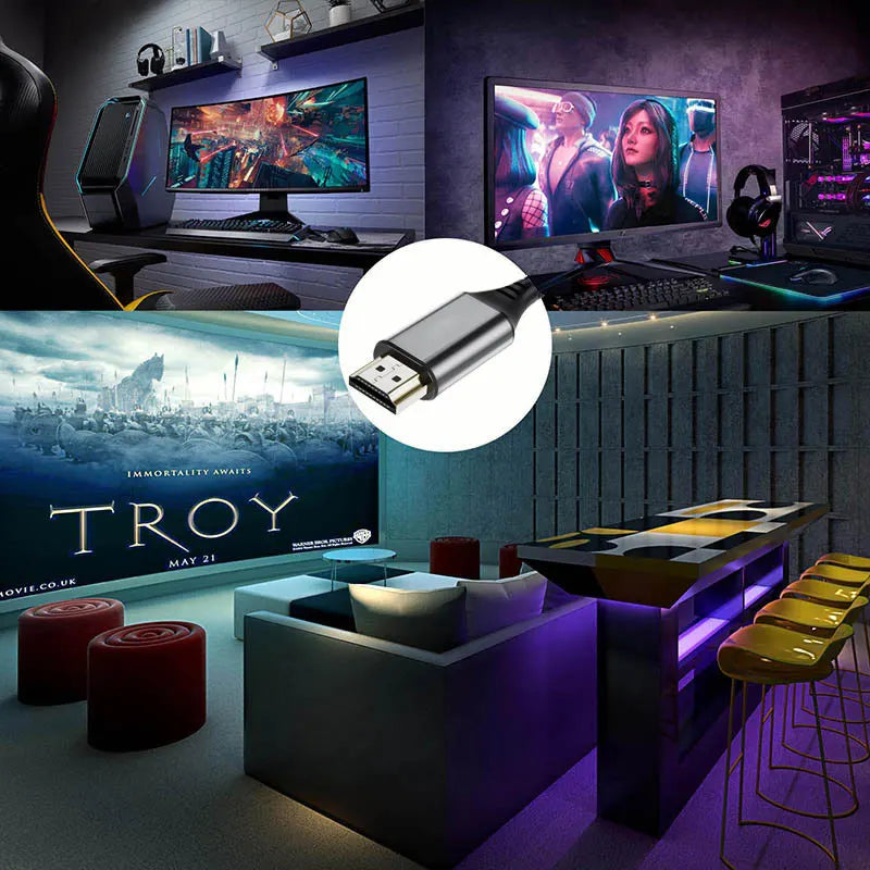 Câble numérique 8K compatible HDMI pour Xiaomi Mi Box 8K/60Hz 4K/120HZ 48Gbps, pour PS5, PS4, ordinateur portable, moniteur TV, projecteurs