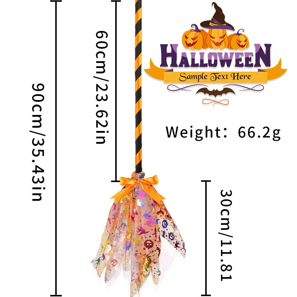 Décoration Balai de Sorcière pour Enfants – Accessoire Halloween, Photo
