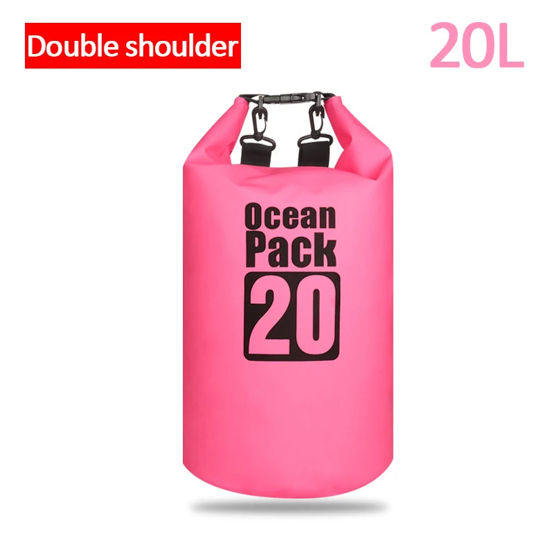 Sac étanche en PVC pour l'extérieur, 5L 10L 20L 30L, rangement pliable pour plongée, pour hommes et femmes, plage, natation, Rafting