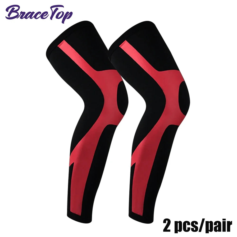 Chaussettes de compression longues pour hommes et femmes, genouillères de fitness antidérapantes, support pour cuisses, bas longs, manches pour cuisses