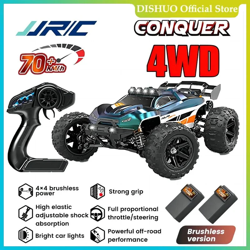 Voiture RC JJRC-Coche Teledirigido 1:14, Escoacrylate Motor Sin en 70 KM/H. Voiture de course télécommandée, haute vitesse, 50 km/h