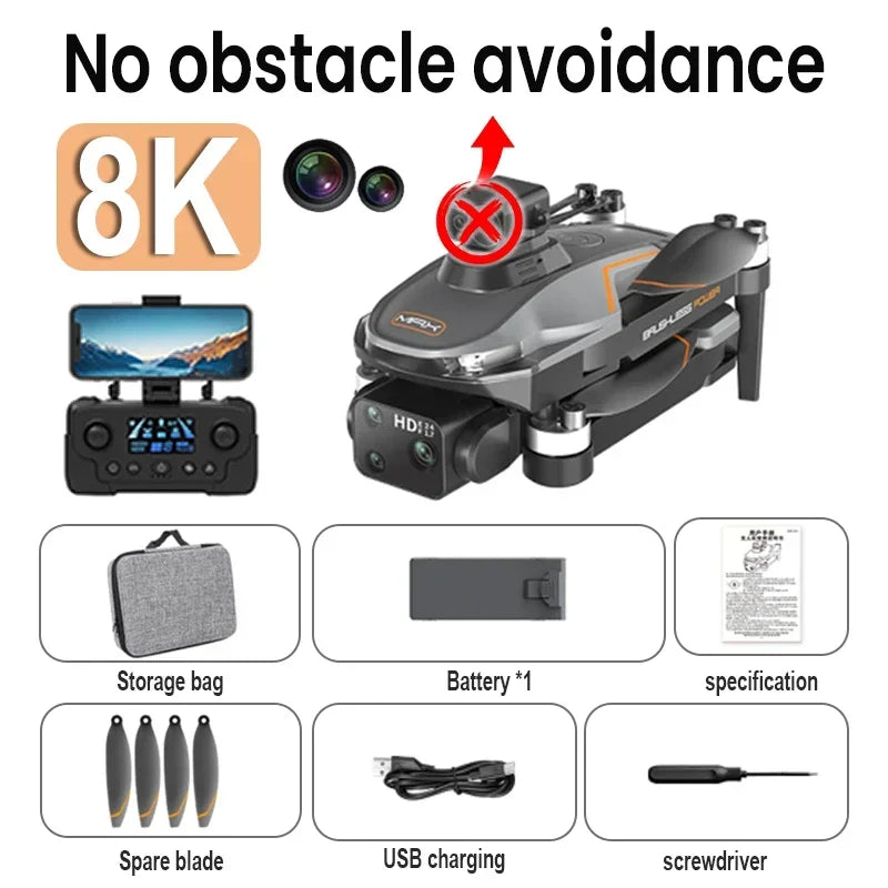 Drone Xiaomi Mijia A22 Pro 8K HD avec caméra, sans balais, Drone RC 5G WiFi FPV 360°, drone jouet avec évitement d'obstacles au laser
