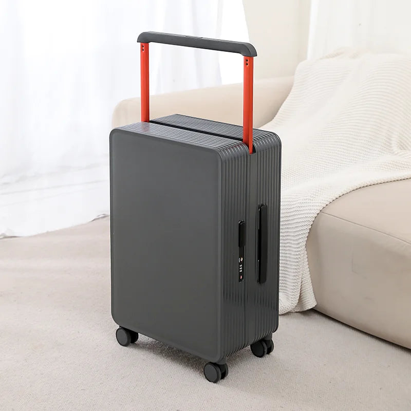 Valise rigide en PC SUSHIMU – bagage à roulettes à large poignée, 20 et 24 pouces