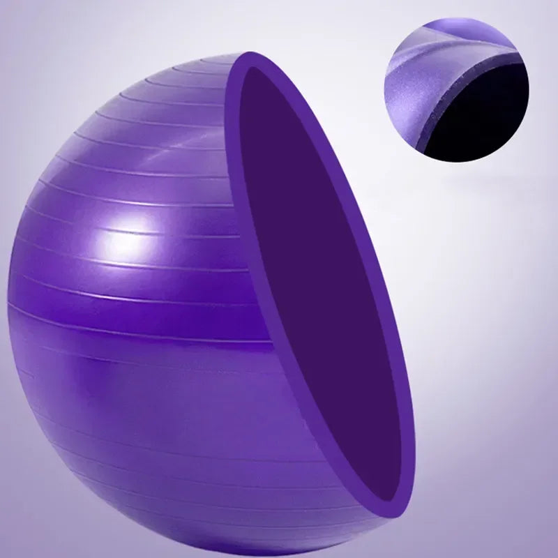 Ballon de yoga gonflable en PVC de 45 à 85 cm, grand ballon d'exercice épais pour la gym, le fitness, le pilates et l'équilibre