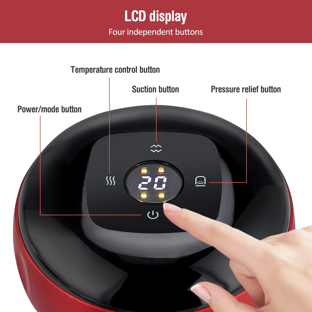 Appareil de massage sous vide électrique, massage amincissant, Guasha, thérapie par la chaleur, acupuncture négative par pression