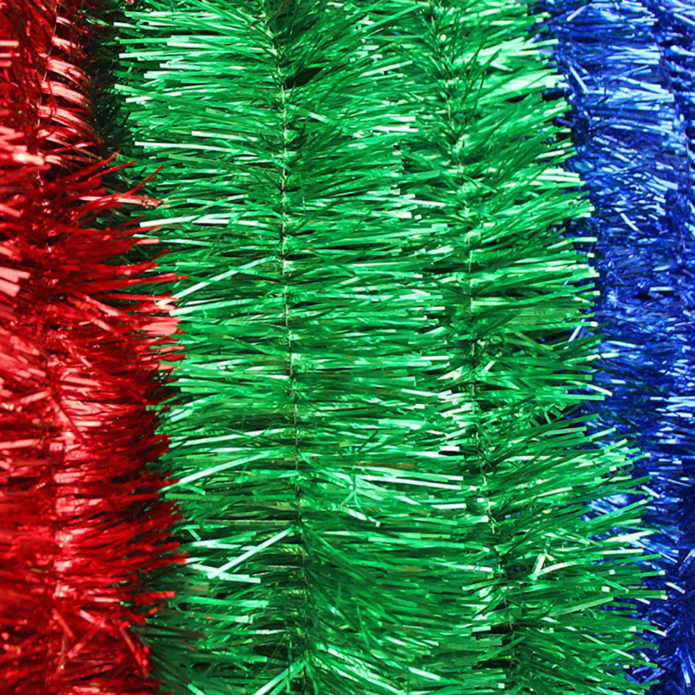 Guirlande de Noël 2 m, or, argent, rouge, bleu, vert, guirlande de père noël, ornements de Noël