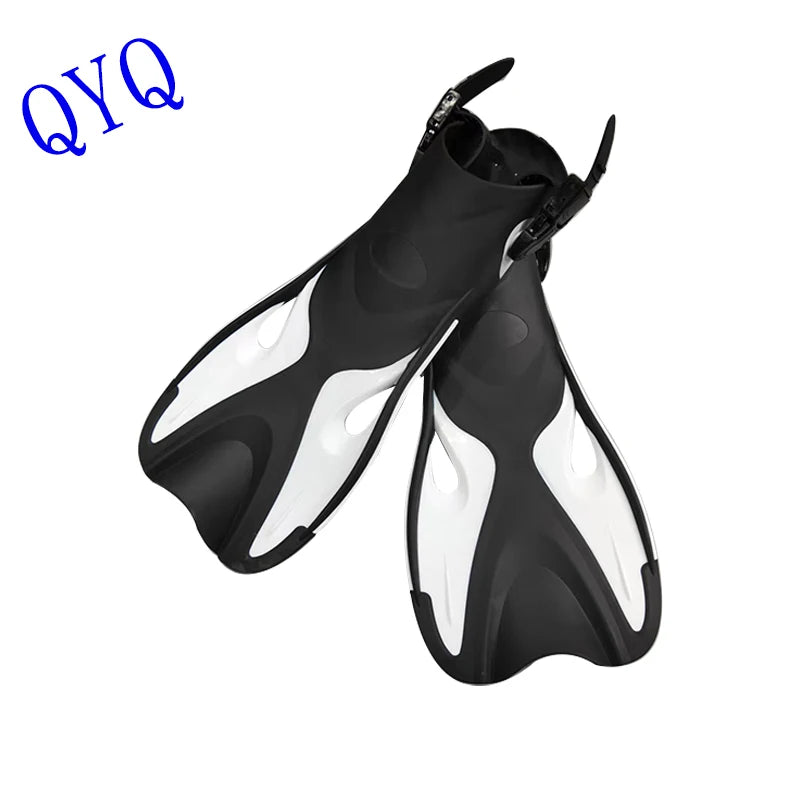 Palmes avec boucles réglables QYQ, talons ouverts, conçues pour la plongée en apnée et la plongée sous-marine
