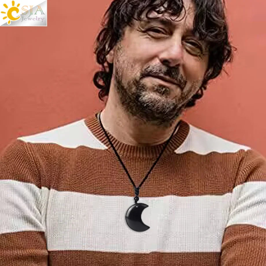 Pendentif pierre naturelle collier en cristal cristaux  de lune, pendentif en pierre naturelle