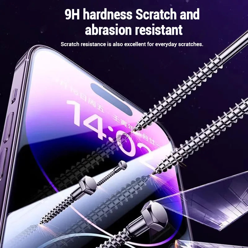 Verre trempé 8K KENNAGE pour iPhone – Protection écran HD sans poussière (1 ou 2 pièces)