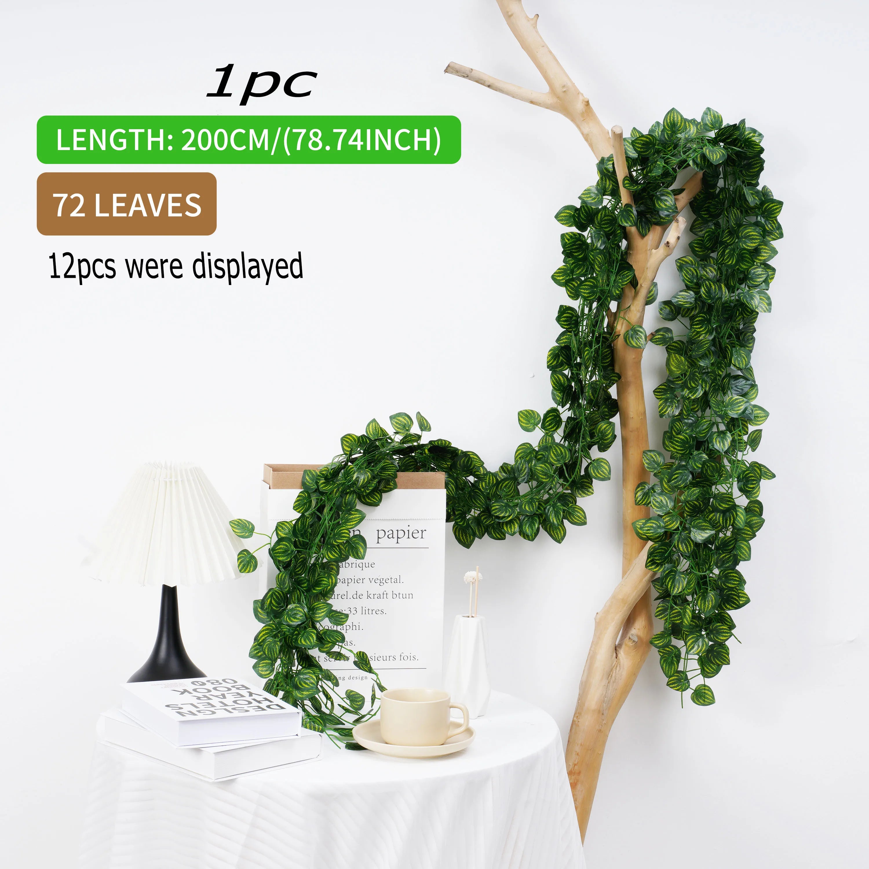 Artificial Plants, Artificial Ivy Leaves for Decoration, Indoor/Outdoor