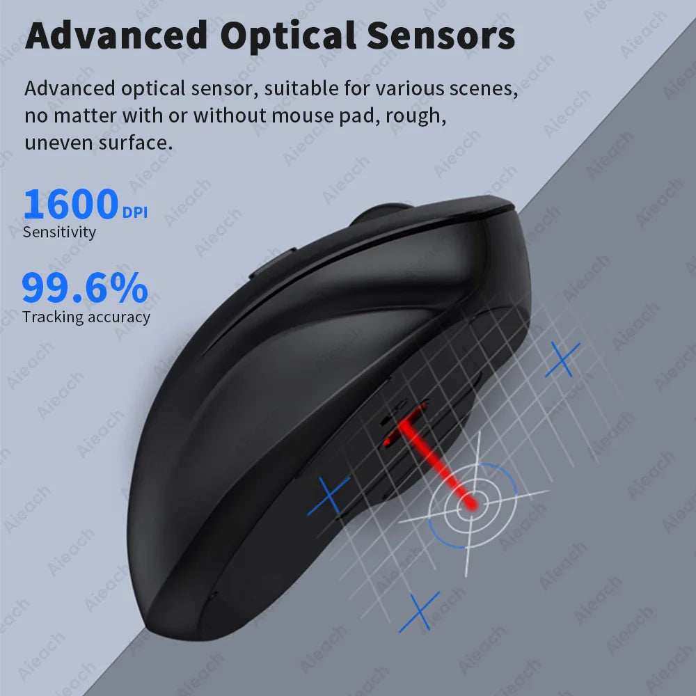 Souris Bluetooth ergonomique sans fil, mode touristes, ordinateur portable, ordinateur portable, iPad, tablette, Mac