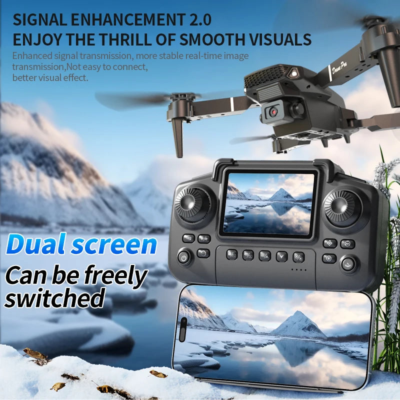 Drone E88 Pro 2025 – Quadrirotor Pliable 4K HD avec Écran