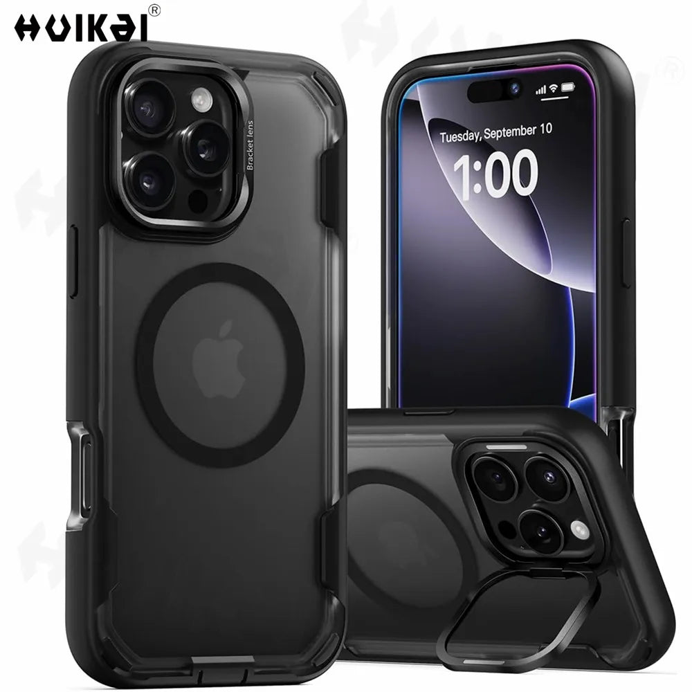 Coque de protection pour iPhone 16 Pro Max 16 Pro 15 Pro Max 14 13 12 Magsafe caméra magnétique protection corps complet antichoc housses de protection