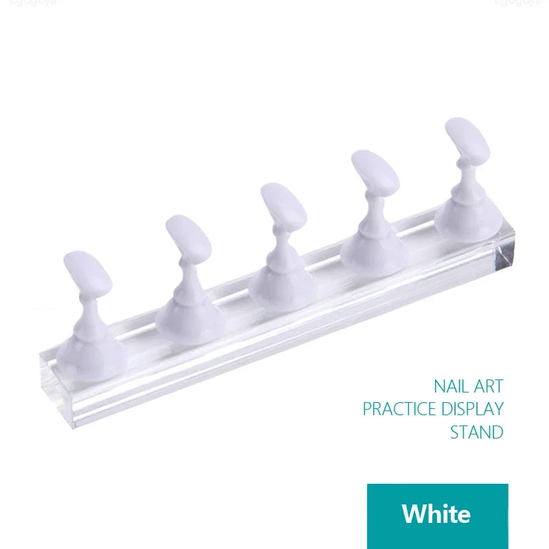 Présentoir de pratique pour faux ongles – 5 pièces, support magnétique échiquier