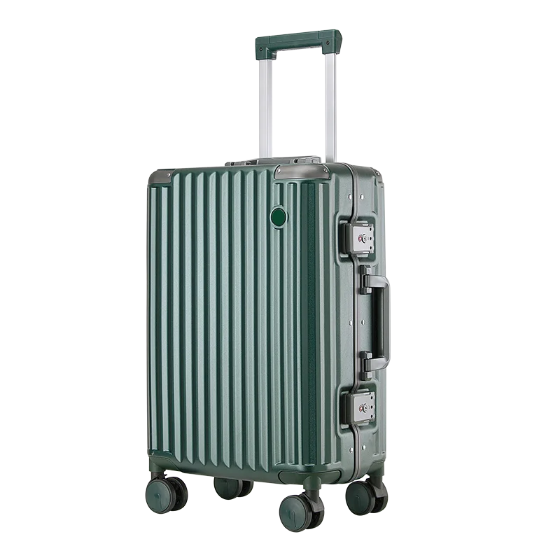 Valise rigide en PC avec cadre en aluminium – bagage à roulettes à serrure TSA, 20, 24 et 26 pouces