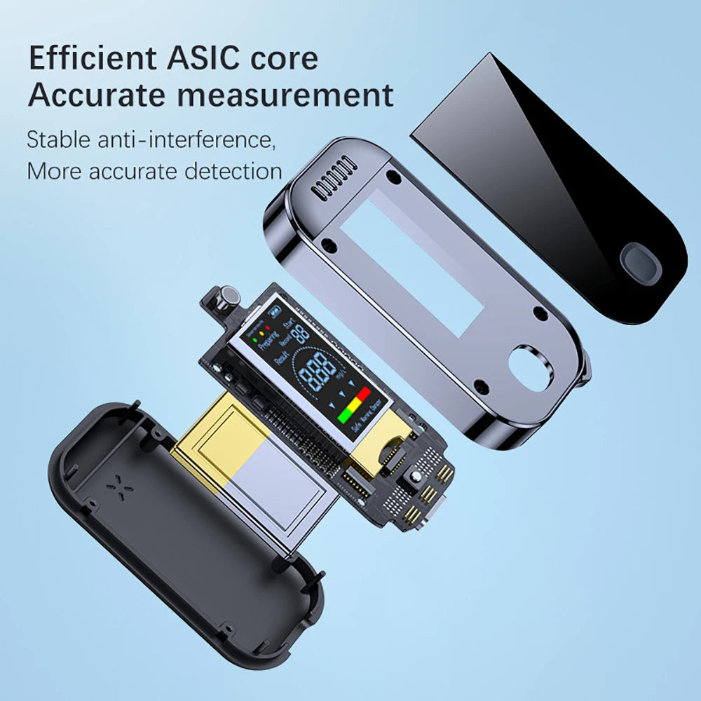 Testeur d'alcoolémie numérique, éthylotest professionnel avec écran LCD, testeur d'alcoolémie électronique rechargeable par USB, porte-clés