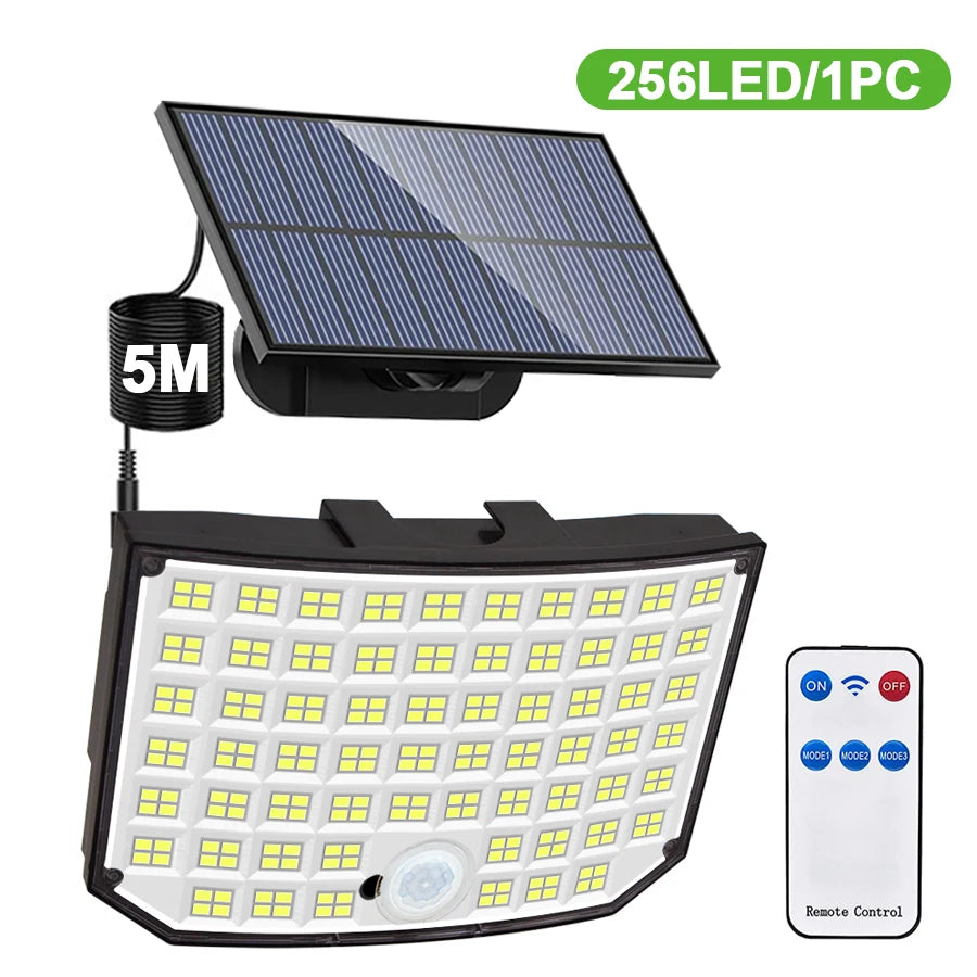 T-NEWSTYLE Solar-Außenleuchte – 328/348 LEDs