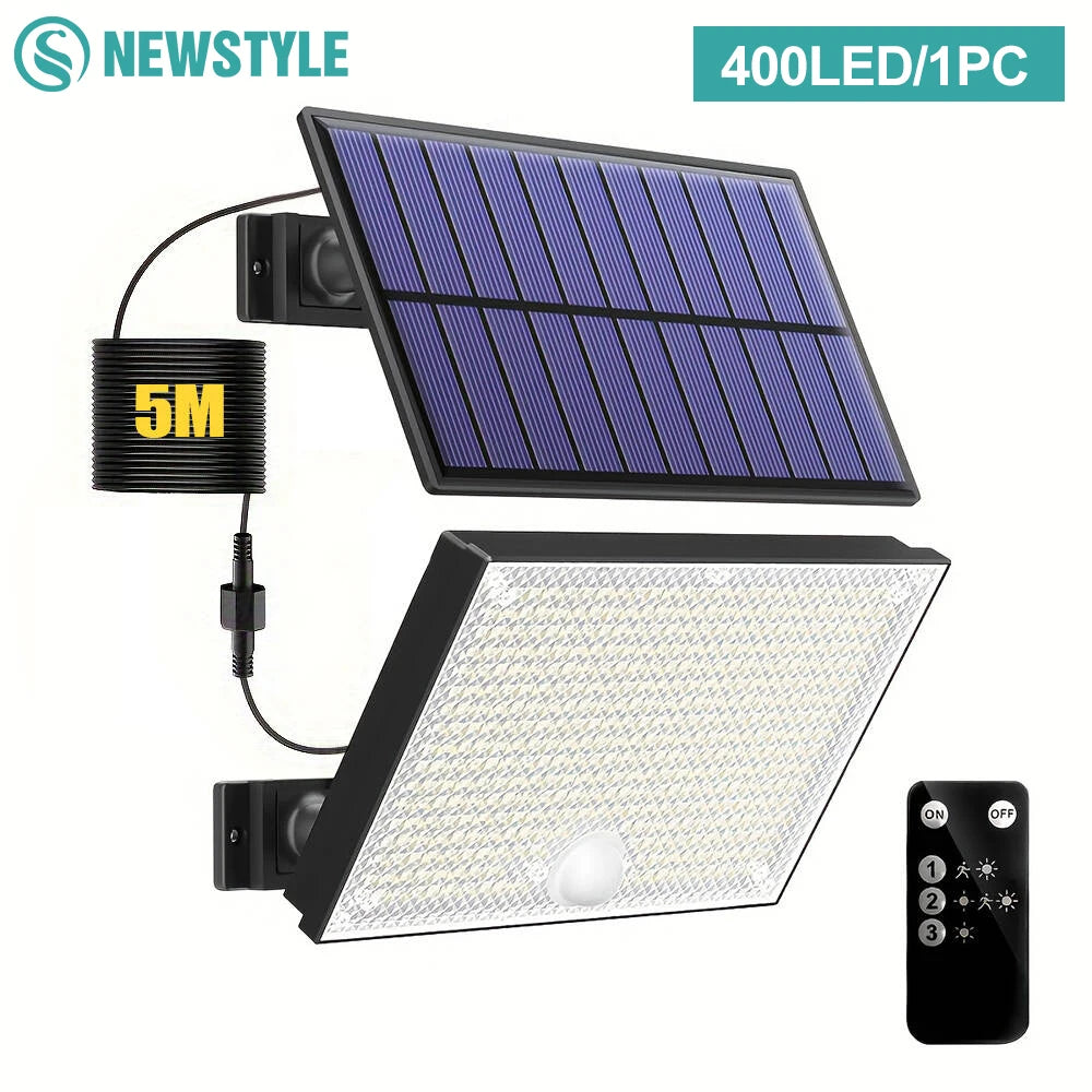 T-NEWSTYLE 400 LED Solar-Außenleuchte