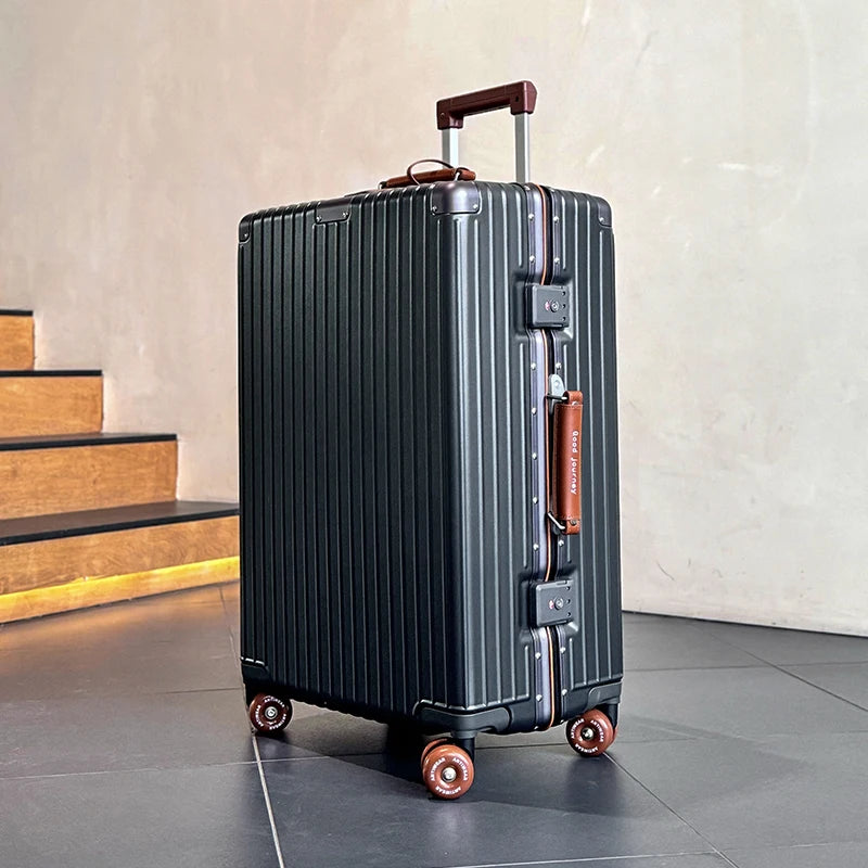 Valise à main Sushimu 20 pouces – Étui en cuir, trolley avec petite serrure à combinaison