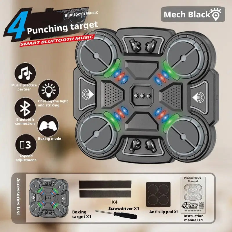 Machine de boxe musicale intelligente Bluetooth, décompression, combat Fitness, boxe à domicile, cible murale, entraîneur de boxe, accessoires de boxe