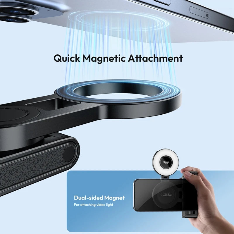 Perche à selfie et trépied Ulanzi JJ03 – Support magnétique Bluetooth pour smartphones