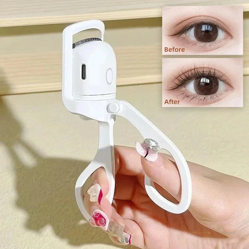 Recourbe-cils chauffant, recourbe-cils électrique rechargeable par USB avec 2 niveaux de température, chauffage rapide et effet de bouclage longue durée