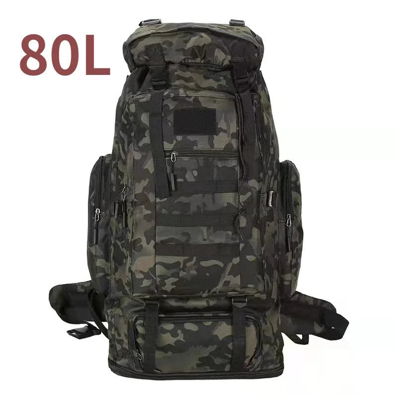 Sac à dos d’alpinisme et de randonnée – Grande capacité 80L / 100L, tactique plein air
