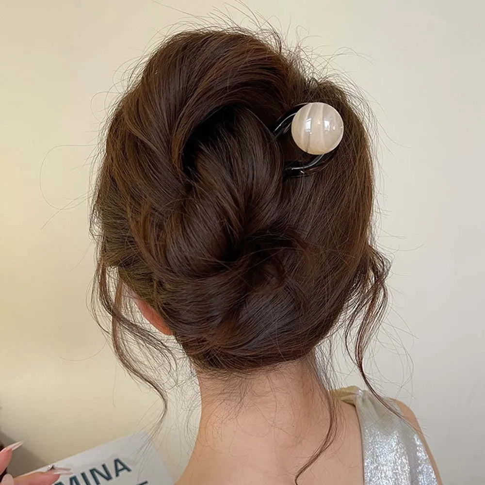 Retro U-förmige Haarnadel aus Acetat für Damen