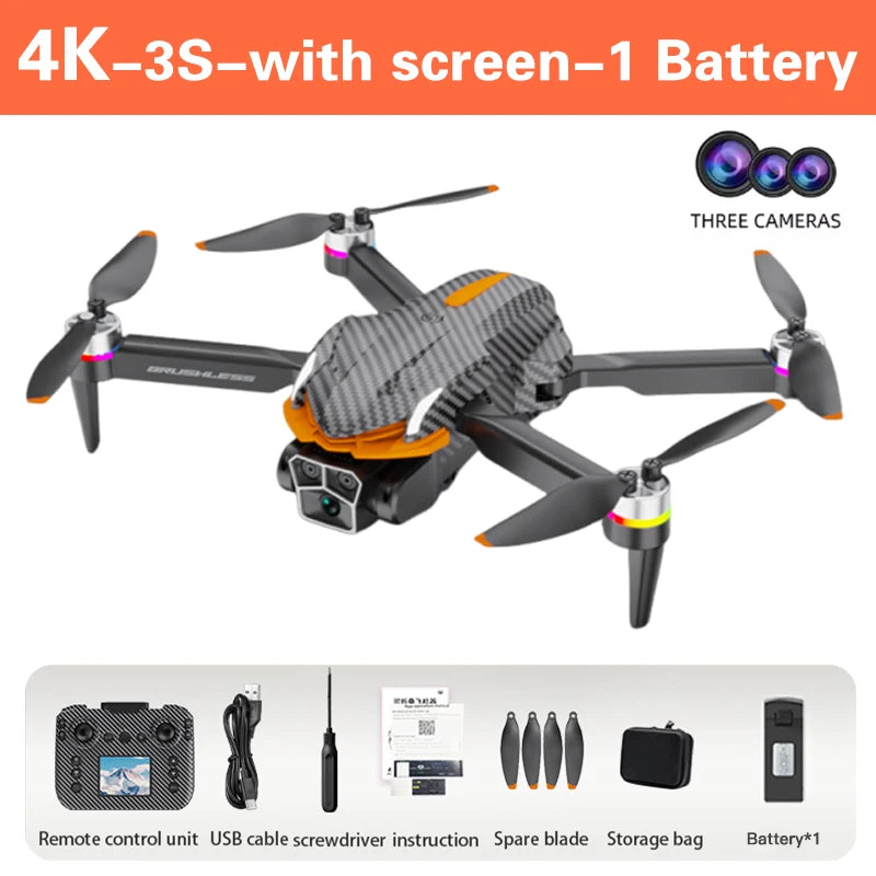 Drone Xiaomi MIJIA AE4 PRO avec Télécommande Écran, 8K Photographie Aérienne Professionnelle, Moteur Sans Balais, Évitement d'Obstacles, Quadrirotor