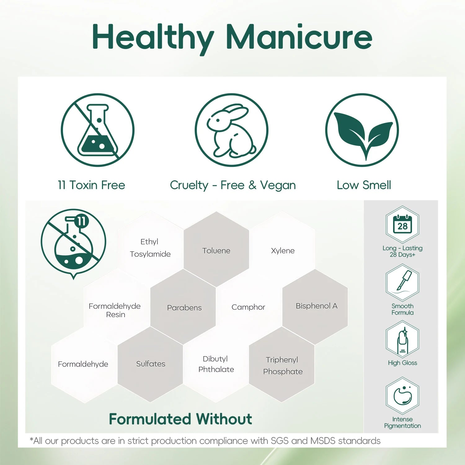 Gel magnétique œil de chat, 7,5 ml, Fruit vert, 9 couleurs