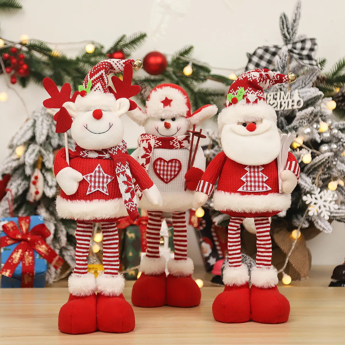 Grandes poupées de décorations de Noël pour enfants, ornements d'arbre de Noël
