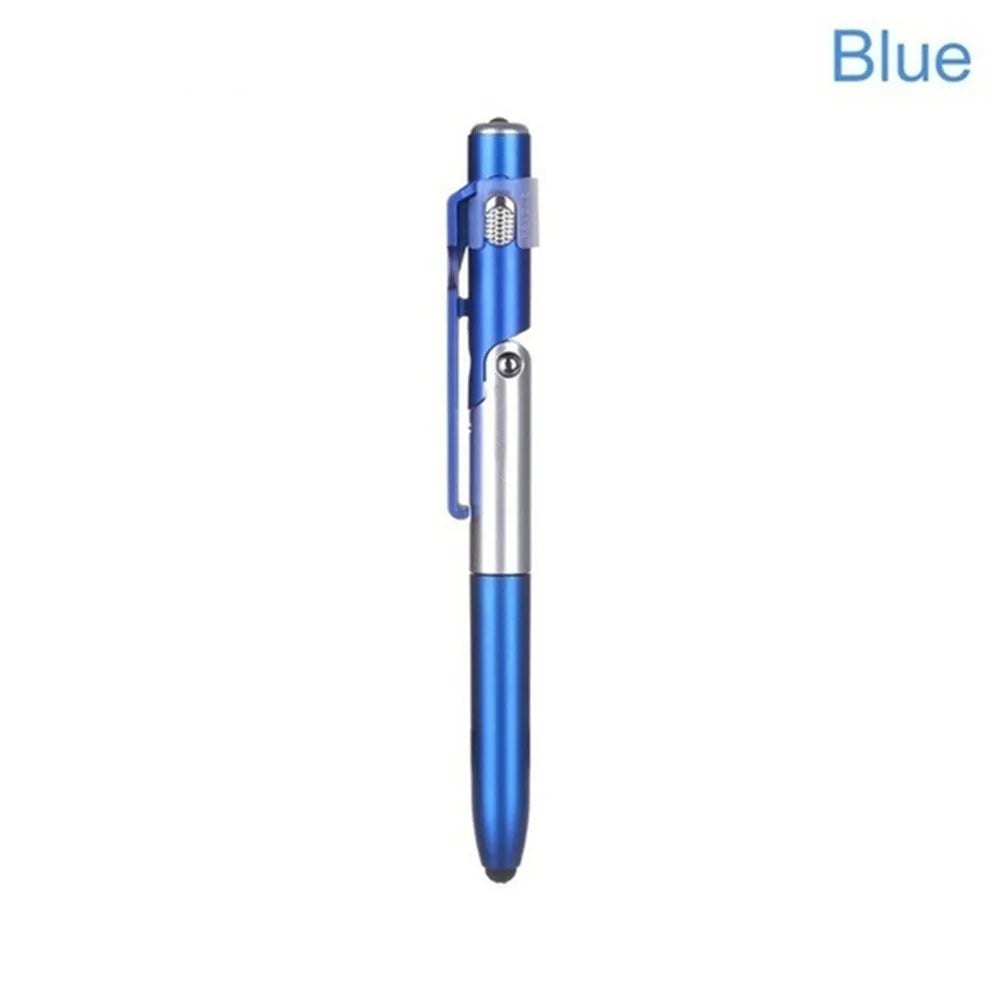Stylo Bille 4-en-1 Pliable avec Stylet Tactile STONEGO, Lampe LED et Support pour Smartphone/Tablette