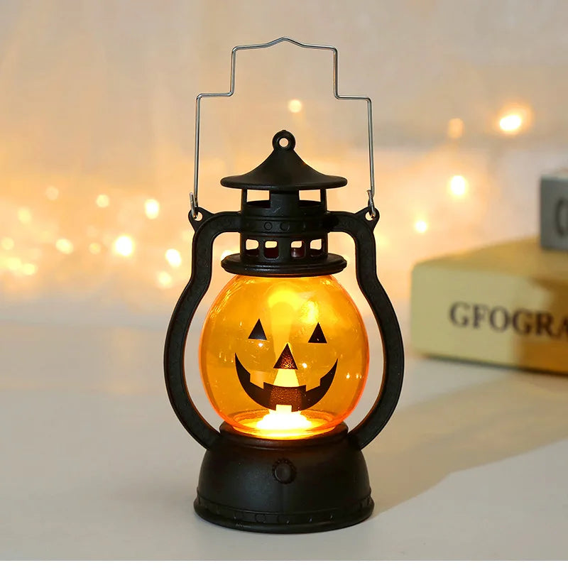 Lanterne Citrouille LED – Bougie Fantôme Halloween – Décoration Maison, Accessoire Horreur