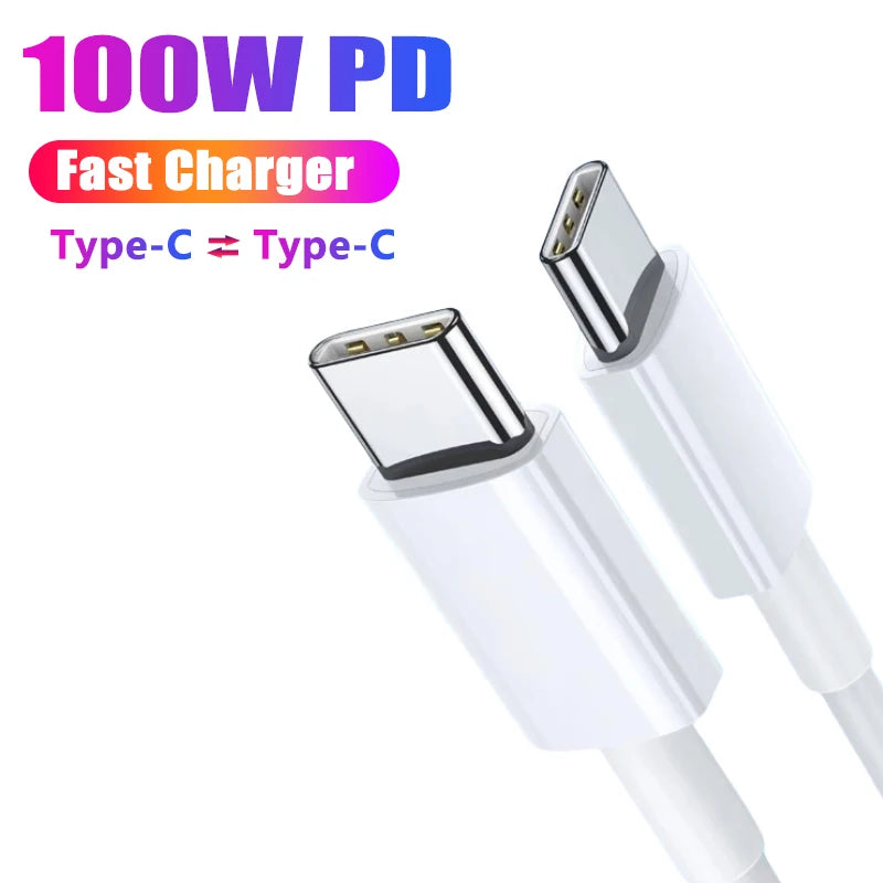 Câble de charge rapide USB C, 100W, iPhone 15, Xiaomi Redmi Note 12, Samsung S23 Ultra, accessoires de chargeur de téléphone de type C