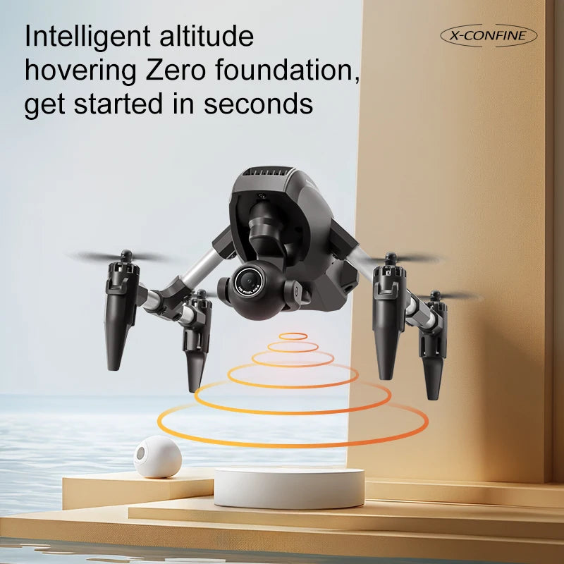 Mini importateur professionnel V42 – Caméra HD 8K pour touristes, FPV, WiFi, localisation optique du flux, maintien d'altitude, quadricoptère RC, jouet cadeau RC