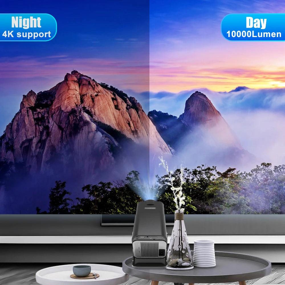 Projecteur Portable, Android 11, 390, ANSI HY320, 4K, Natif 1080P, WiFi 6 BTpig, HY300