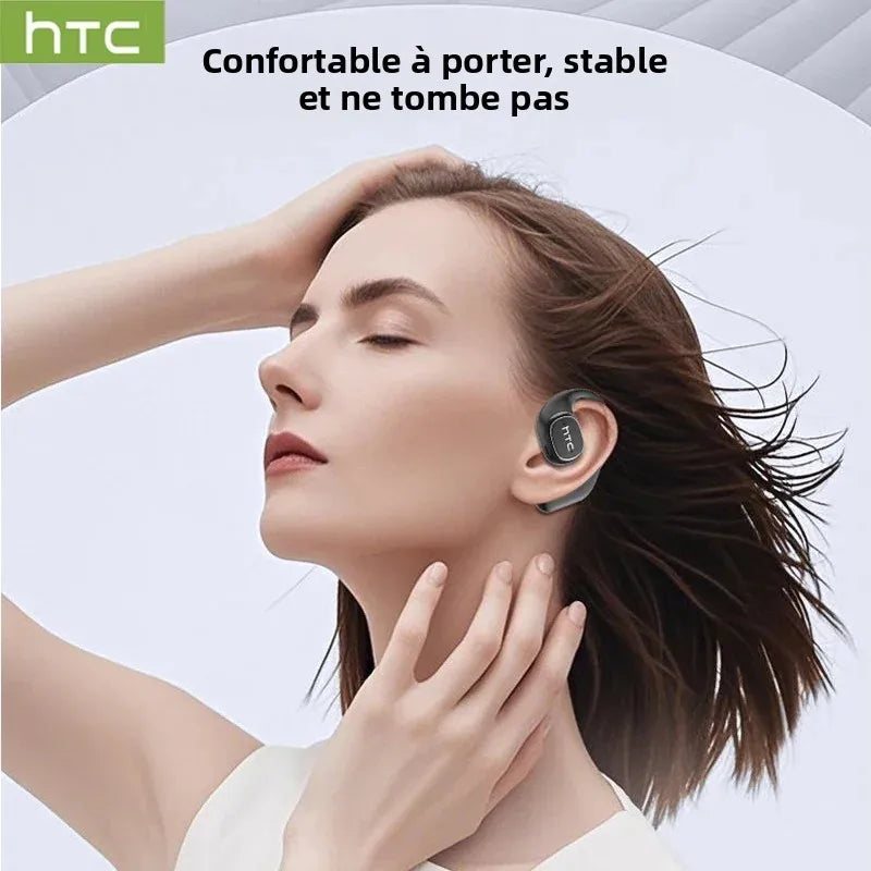 Écouteurs Bluetooth V6.0 HTC NE11, traducteur IA, réduction du bruit, écouteurs sans fil OWS Sports, écran tactile LCD