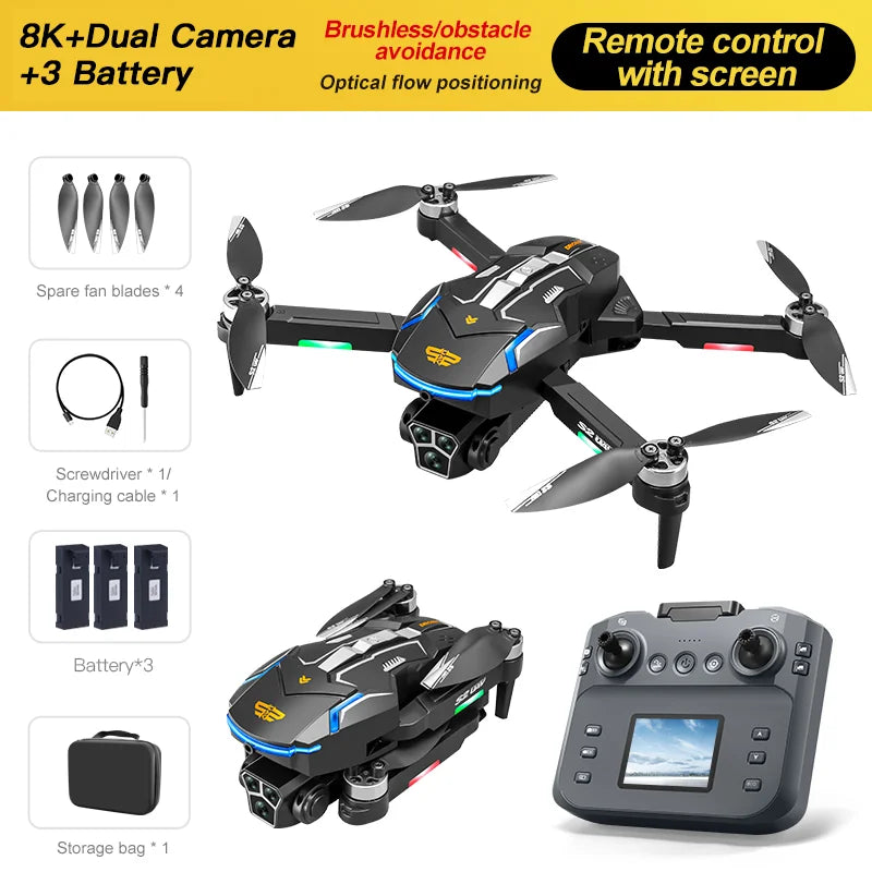 Drone Xiaomi Mijia S2 – RC 4K/8K, Évitement d’Obstacles, Moteur Brushless, Pliable