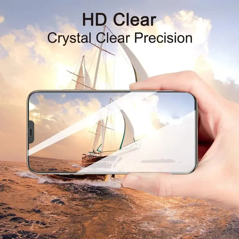 Verre trempé pour iPhone (6 à 17 Pro Max) – Protecteur d’écran