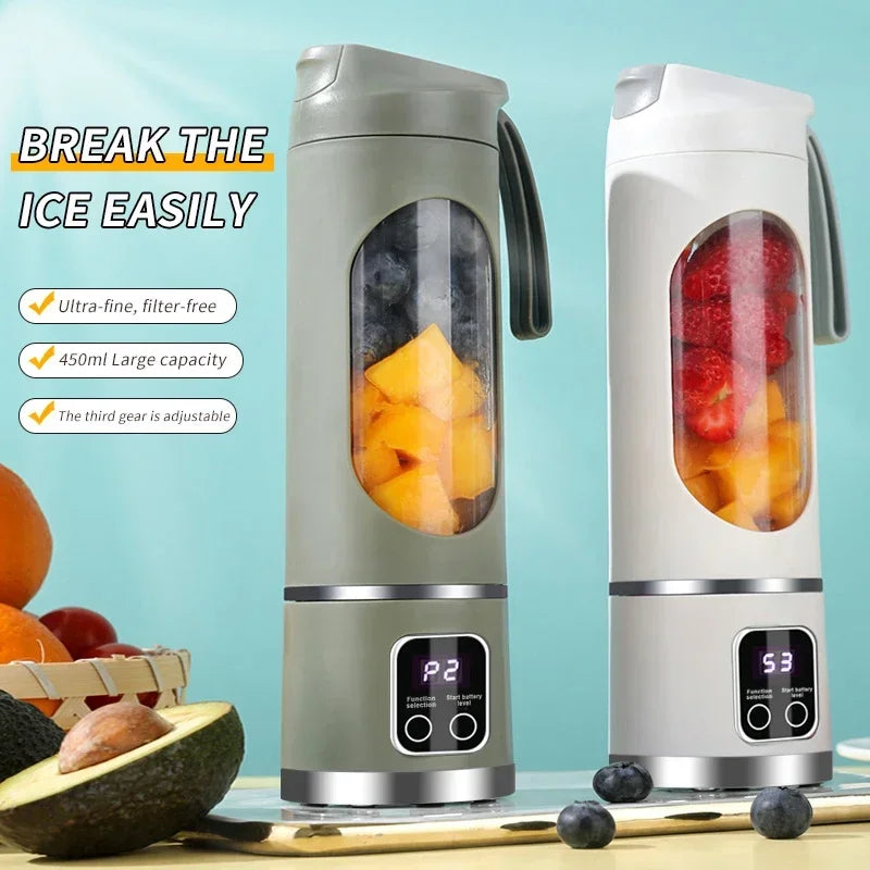 Mini presse-agrumes électrique portable, mixeur de fruits, extracteur de fruits, machine multifonction pour jus de fruits, mixeur, mixeur de smoothies